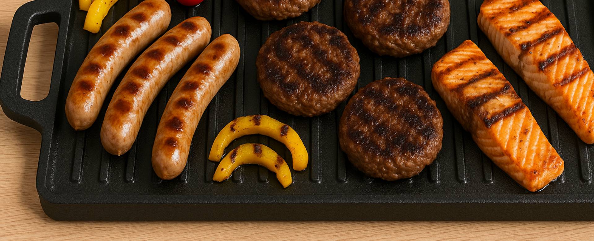 Gietijzeren grillplaat voor bakken